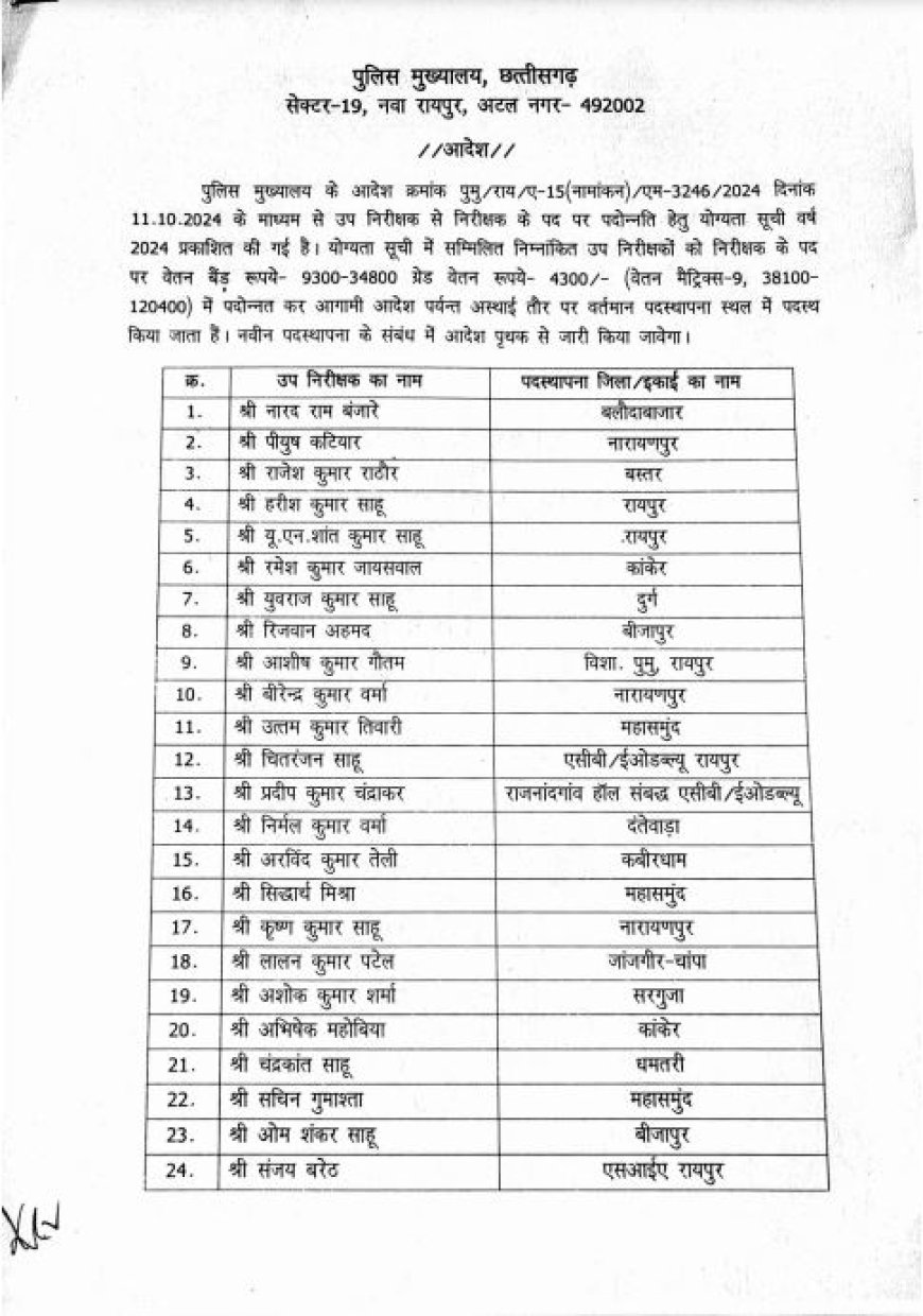 आदेश जारी