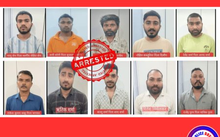 साइबर ठगी के लिए बैंक खाता खुलवाने, खातों को ऑपरेट करने में शामिल 10आरोपी गिरफ्तार !
