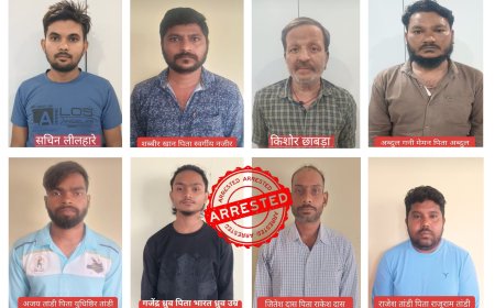 साइबर ठगी के लिए बैंक खाता खुलवाने, म्यूल बैंक अकाउंट धारक/संवर्धक 8 आरोपी गिरफ्तार