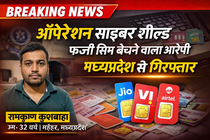 ऑपरेशन साइबर शील्ड: फर्जी सिम कार्ड बेचने वाला आरोपी गिरफ्तार | 18.52 लाख की साइबर ठगी | रायपुर पुलिस