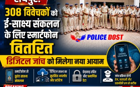 रायपुर: 308 विवेचकों को ई-साक्ष्य संकलन के लिए स्मार्टफोन वितरित, डिजिटल जांच को मिलेगा नया आयाम