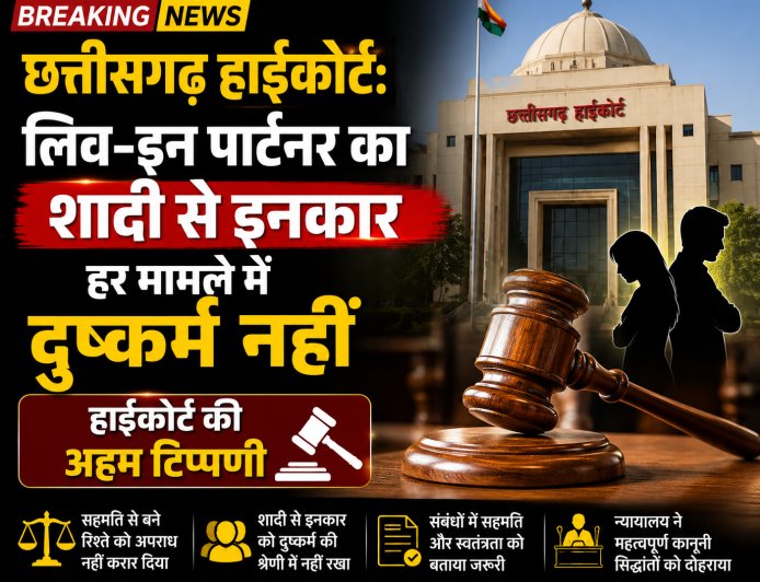 Chhattisgarh High Court: लिव-इन पार्टनर का शादी से इनकार हर मामले में दुष्कर्म नहीं, हाईकोर्ट की अहम टिप्पणी