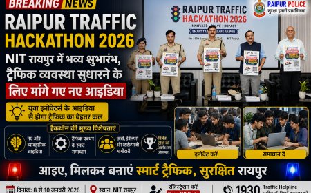 Raipur Traffic Hackathon 2026: NIT रायपुर में भव्य शुभारंभ, शहर की ट्रैफिक व्यवस्था सुधारने के लिए मांगे गए नए आइडिया